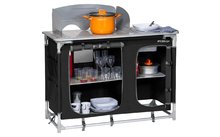 Mueble de cocina para camping Berger con fregadero, negro