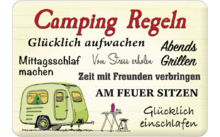 Cartel de lata Camping